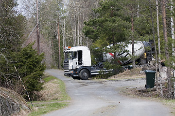 Image showing lorry on small road