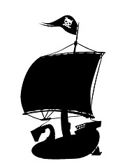 Image showing Pirate ship icon
