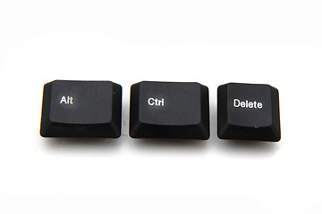 Image showing keyboard keys - ctrl, alt, del