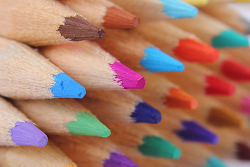 Image showing color crayons background