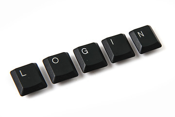 Image showing keyboard keys - login