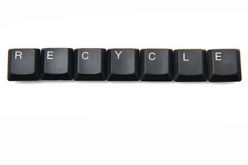 Image showing keyboard keys - recycle
