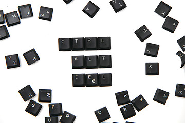 Image showing keyboard keys - ctrl, alt, del