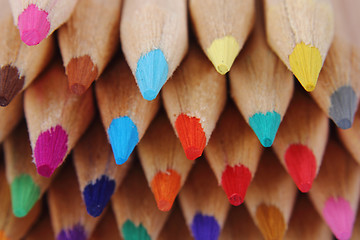 Image showing color crayons background
