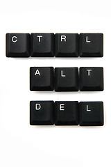 Image showing keyboard keys - ctrl, alt, del