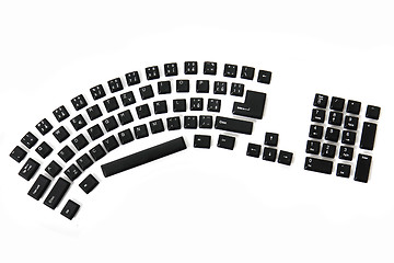 Image showing ergonomic black keyboard