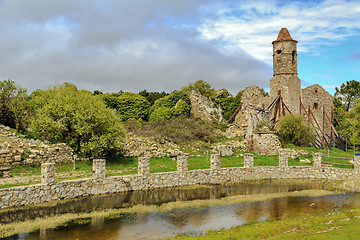 Image showing Ruins of an old abandoned town in La Mussara Tarragona, Spain