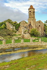 Image showing Ruins of an old abandoned town in La Mussara Tarragona, Spain