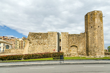 Image showing A view of the roman circus tower, Tarragona, Spain.