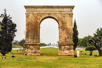 Image showing Triumphal arch of Bera in Tarragona, Spain.