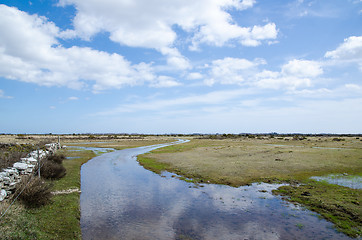 Image showing Water filled road