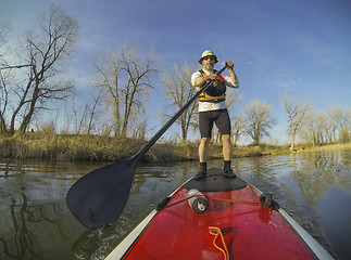 Image showing paddling stand up board