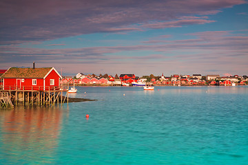 Image showing Reine at night