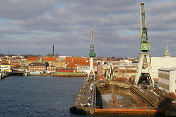 Image showing Ship dry dock in frederikshavn in Denmark