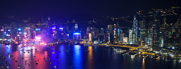 Image showing Hong Kong 2013 countdown fireworks