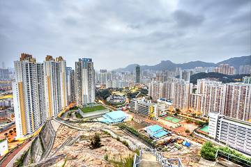 Image showing Hong Kong downtown at surreal tone