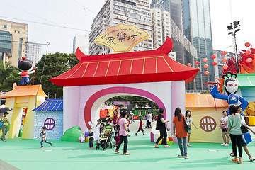 Image showing Mid-autumn lantern carnival in Hong Kong