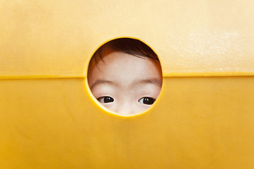 Image showing Children curious eyes 