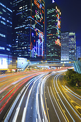 Image showing City traffic at night