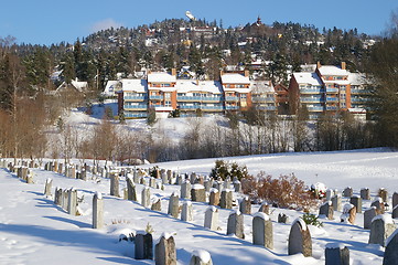 Image showing Voksen cemetery in Oslo