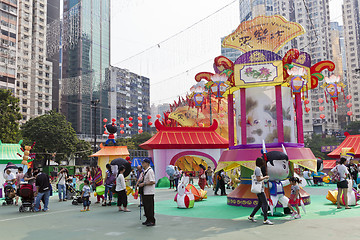 Image showing Mid-autumn lantern carnival in Hong Kong