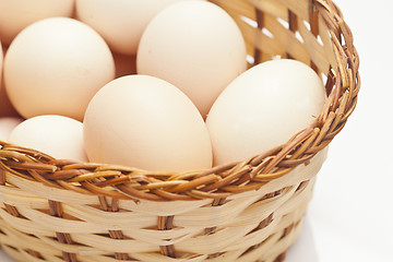 Image showing Eggs in basket