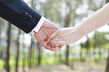 Image showing Couple hand in hand, love concept