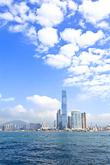 Image showing Hong Kong skyline and apartment blocks