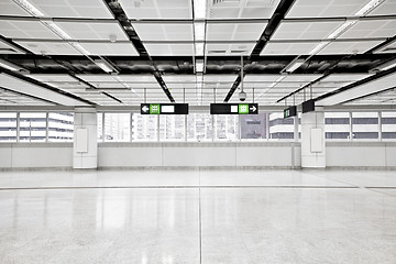 Image showing Wide angle view of modern metro station 