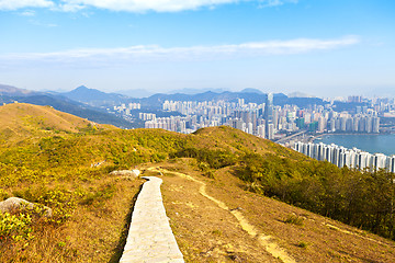 Image showing Hiking path in Hong Kong downtown 