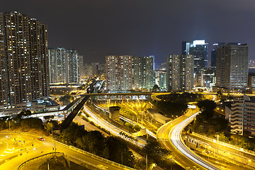 Image showing Hong Kong downtown at night