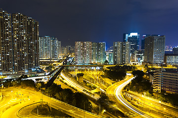 Image showing Hong Kong downtown at night