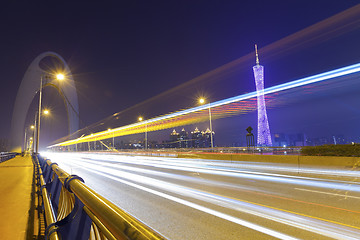 Image showing Modern urban landscape at night 