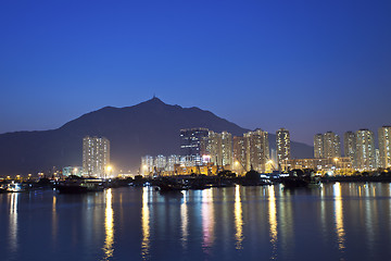 Image showing Hong Kong downtown at night