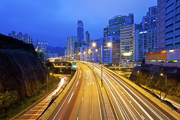 Image showing Traffic in Hong Kong downtown