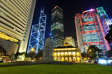 Image showing Hong Kong buildings at night