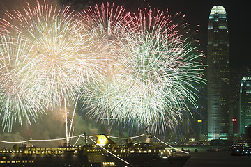 Image showing Hong Kong fireworks in Chinese New Year