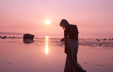 Image showing pink sunset