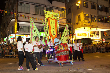 Image showing Tai Hang Fire Dragon Dance in Hong Kong