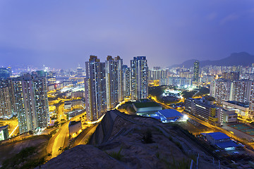 Image showing Hong Kong downtown at night