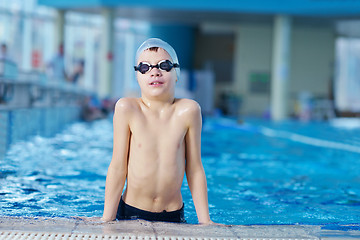 Image showing happy child on swimming pool