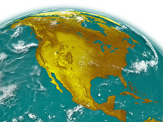 Image showing North America on Earth