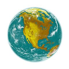 Image showing North America on Earth