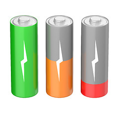 Image showing Battery charging icons