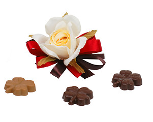 Image showing Rose and clover chocolates