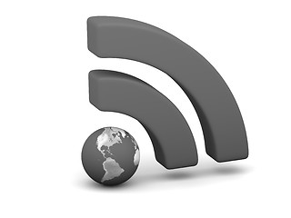 Image showing Grey WiFi symbol