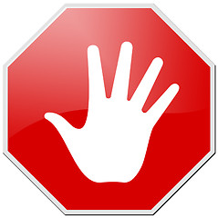 Image showing  red stop