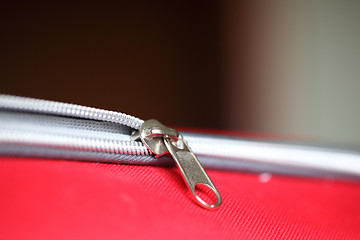 Image showing red zipper