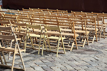 Image showing wooden chairs