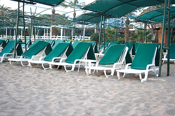 Image showing  sunbeds 